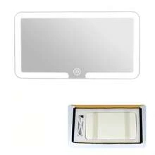 1PC Ultra-Thin LED Car Makeup Mirror, 3 Color Lighting Modes, Detachable Car Vanity Mirror With Light, Touch Control, USB Charging, Compatible With Various Vehicles, Car Mirror Hanging Accessory, Ideal Holiday Gift - Multicolor - View 14