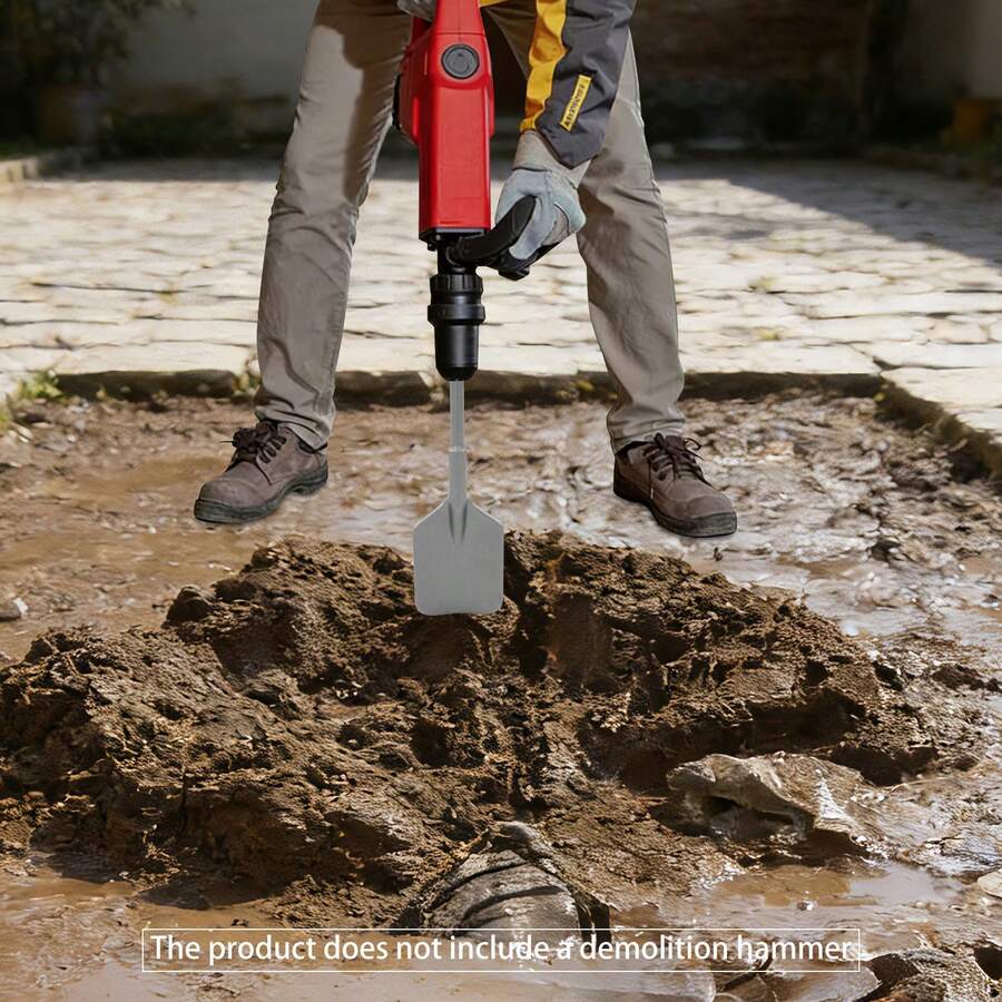 YUNRUX 5 Pits 15.7 In Hammer Shovel, Practical Clay Spade Chisel Bit Shovel Chisel Bit For Construction, Landscaping Use - A - View 1