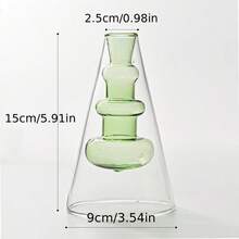 1pc Classic Geometric Glass Vase - Multi-Functional Transparent Vase, Suitable For Home Fragrance, Aromatherapy, Hydroponics, Floral Arrangement, Living Room And Office Decor - Ideal For Christmas, Halloween, Easter, Thanksgiving - Vase - View 6
