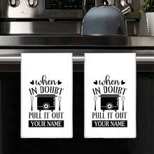 /6/8/10/12Pcs Kitchen Towel Kitchen Dish Towel,   Quote, Contemporary Style, Knit Fabric, Machine Washable, Soft  Absorbent, With Cartoon Theme, For Family  Friends, Ideal Gift For Holidays - Multicolor - View 4