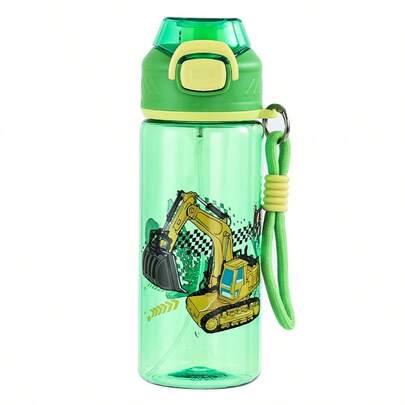 650ml Portable Plastic Spray Cup, Large Mouth Direct Drinking Sports Spray Cooling Plastic Water Bottle, Suitable For Outdoor, Fitness, Office