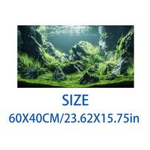 Aquarium Underwater Background, Fish Tank Sticker, Suitable For Freshwater/Saltwater Fish Tank, Shrimp, Aquarium Decoration Vinyl Mural, Removable Without Residue - A - View 42