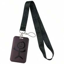 1pc Stick Figure Phone Charm & Card Holder, Suitable For Bus Card, Work ID, Student ID, Factory Badge And Access Card, Niche Fashion Accessory, Ideal Gift For Students And Professionals - Multicolor - View 5
