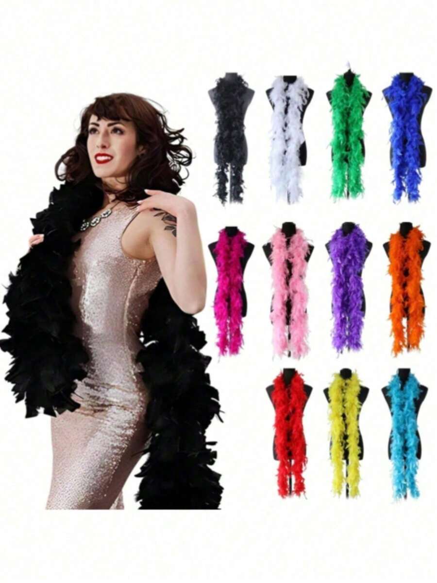 1pc Artificial Colorful Feather Shawl, Suitable For Women's Dance ...