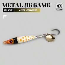 1PC 10‑30g Long Cast Metal Jig Lure With Rotatable Single Hook Spinner Blade Hard Fishing Bait For Bass Mackerel Trout Saltwater Freshwater Inshore Offshore - Multicolor - View 10