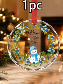 Custom Christmas Ornament, Personalized Name And Text Holiday Hanging Decor, Festive Snowman Wreath Style, Customized Christmas Tree Ornament, Customizable Wall Hanging Keepsake, Christmas Home Decor, Holiday Gift 2026, Room Decor, Family Gift - Style B - View 26