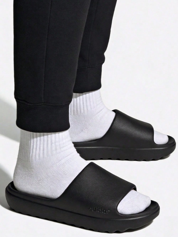 adidas Adilette Lumia 百搭舒適一體成型舒適拖鞋 男女同款 - 黑色 - 查看 1