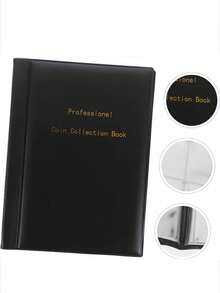 1 Buah Album Koleksi Koin Antik Hitam 60 Koin, Buku Penyimpanan Koin Serbaguna dengan Sampul Lengan Tetap untuk Memajang dan Melindungi Koin bagi Kolektor (Hanya Dapat Digunakan dengan Klip Kertas) - MultiWarna - View 11