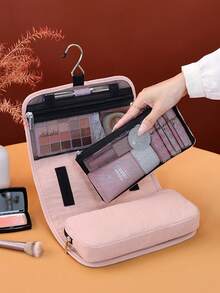 3-In-1 Detachable Hanging Toiletry & Makeup Bag, Removable Independent Small Pouches, Handheld Travel Organizer, Foldable Hook-Style Wash Bag, Skincare & Cosmetic Storage Bag For Business Trips And Home - Multicolor - View 13