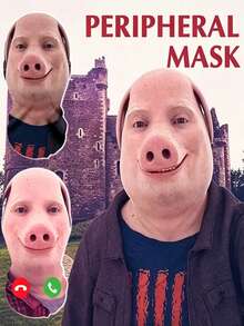 3D Printed Elastic Mesh Full Face Mask - Funny Prank Head Cover, Seamless One-Piece Design, Unisex Cosplay Headpiece, Novelty Party Roleplay Prop, Humorous Mask To Enhance Holiday Atmosphere, Creative Gag Toy; Excellent Elasticity And Breathability, Suitable For Masquerade, Theme Party, Short Video Shooting And More, Must-Have Item For Pranksters - Multicolor - View 1