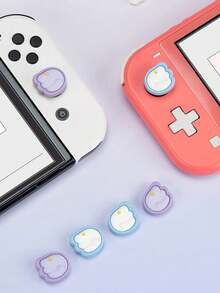 GeekShare 4pcs Wing Design Silicone Joycon Thumb Grip Protective Covers For Switch/Oled/Switch Lite - View 3