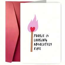 1pc Funny Valentine's Day Greeting Card, Absolutely Hot Card, For Her, His Valentine's Day Card, Anniversary Card, Valentine's Day Card With Envelope, Valentine's Day Greeting Card, Postcard - View 3