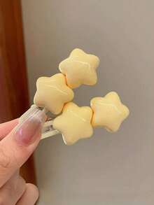 6/4/2pcs Fluffy Star-Shaped Bangs Clip & Side Hair Clip Set, Cute Sweet Girl Style, Suitable For Daily Hairstyles, Makeup, Commuting, Vacation, School, Party, Holiday, Gift, Travel, Birthday - Multicolor - View 6