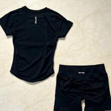 Women Two-Piece Outfits - Negro Set - View 2