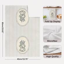 2PCS Kitchen Towels Minimalist Brown Leopard Print Pattern 40*60cm Simple Style Rectangular Microfiber Kitchen Towels, Dish Cloths, Tablecloths, Hand Towels, Bathroom Kitchen Decor, Home Decor, Housewarming Gift For Neighbors, Perfect For Kitchen And Bathroom Use, Suitable For Housewives And Family Gatherings Gift, High Cost-Performance, Home Essential - Light Grey - View 4