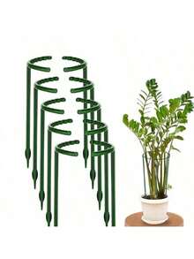 4pcs/8pcs Garden Plant Support Stakes Plastic Semi-Circular Hoop Flower Pot Climbing Plant Rack Peony Flower Stand - Christmas Cactus Support Stand - View 12