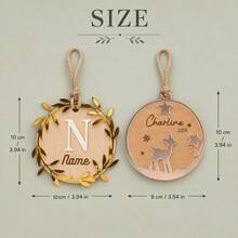 Ornamen Nama Awal Natal Kustom, Dekorasi Gantung Huruf A-Z yang Dipersonalisasi, Gaya Musim Dingin Rusa Rusa Pedesaan, Ornamen Gantung Dinding yang Disesuaikan, Dekorasi Pohon Natal yang Dapat Disesuaikan, Dekorasi Rumah Liburan, Hadiah Kenang-kenangan Natal 2026, Dekorasi Ruangan - Gaya A - View 2