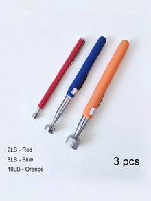 1pc Extendable Magnetic Pick Up Tool, 2/5/8/10 Lbs Precision Telescopic Pickup Pen, Orange, Adjustable Extension, Strong Magnetic Wand, Men's Tool - Multicolor - View 30