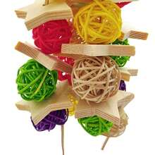 1pc Random Style Bird Toy Parrot Toy Colorful Pentagram Vine Ball String Chewing Climbing Boredom Relief Toy - View 6