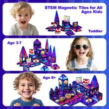 Cartoon Pattern Magnetic Building Blocks Set, 3D Magnetic Tiles Puzzle Toy For Kids, Early Education Educational Toy To Develop Spatial Imagination, Parent-Child Interactive Tabletop Game, Fun Desktop Decoration, Suitable For Children, Teenagers And Adults, Surprise Collectible Gift Box, Ideal Birthday, Holiday And Party Gift For Boys And Girls - Multicolor - View 4