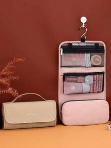 3-In-1 Detachable Hanging Toiletry & Makeup Bag, Removable Independent Small Pouches, Handheld Travel Organizer, Foldable Hook-Style Wash Bag, Skincare & Cosmetic Storage Bag For Business Trips And Home - Multicolor - View 7
