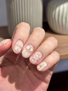 1pc Glitter Small Round Nail Art Mold, DIY Transparent Silicone Mold Nail Decoration - Clear - View 3