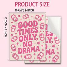 10pcs Retro Pink Disco Slogan Stickers, Waterproof Y2K Vinyl Aesthetic Decals - 10Pcs - View 11