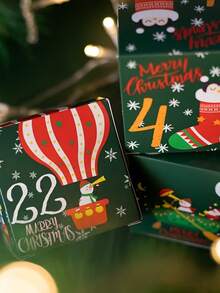 24pcs DIY Christmas Advent Calendar Boxes, 2026, 24 Days Countdown Calendar Gift, Christmas Cardboard Numbered Boxes, Make And Fill Your Own Advent Calendar Boxes, Holiday Party Favors, Christmas Gift Boxes, Christmas Decoration - Multicolor - View 9