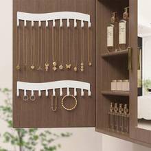 1pc Acrylic Wall-Mounted Jewelry Storage Rack | Decorative Art Style Necklace Holder, Ring, Earring, Bracelet Hanging Storage Display Rack, Suitable For New Year, Valentine's Day, Mother's Day, Summer Decoration, Multi-Functional Jewelry Organizer - Multicolor - View 3
