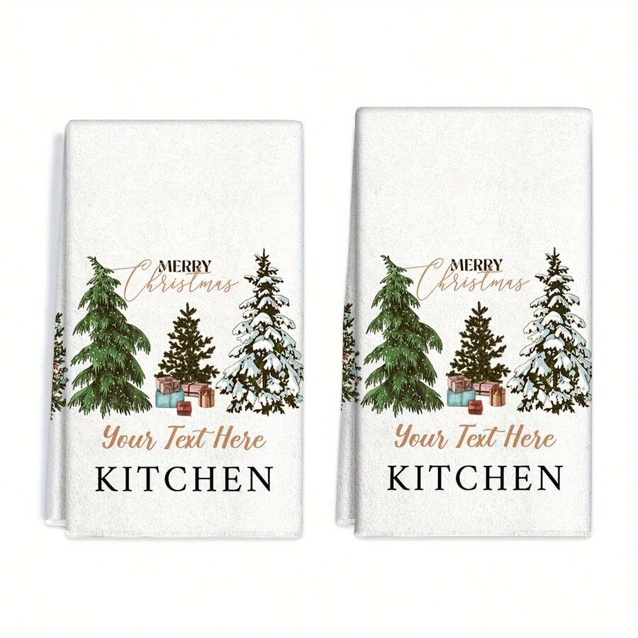 /8/10/12Pcs Hand Towels Christmas Tree Kitchen Towels Christmas Gifts For Mom Women, Bathroom Towel Christmas Decor Kitchen Decorative Dish Towels, Absorbent Cloth Tea Towels Xmas Decorations Tea Towel, Cleaning Supplies - Multicolor - View 1