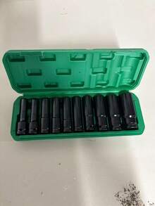 10pcs Metric Deep Hole Impact Socket Set, High Hardness Rust-Resistant Long Sockets, Heavy Duty Automotive Repair Socket Set With Storage Case - Socket Wrench - View 13