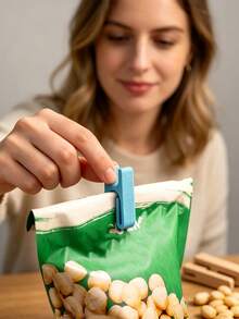 1/5/10/20/30pcs Snack Bag Sealing Clips, Food Bag Packaging Clips, Lightweight Kitchen Essential Tool, Suitable For Sealing Potato Chip Bags, Snack Bags And Frozen Foods, Ideal For Home Kitchen, Travel, Picnic And Party Leftover Food Storage - Multicolor - View 2