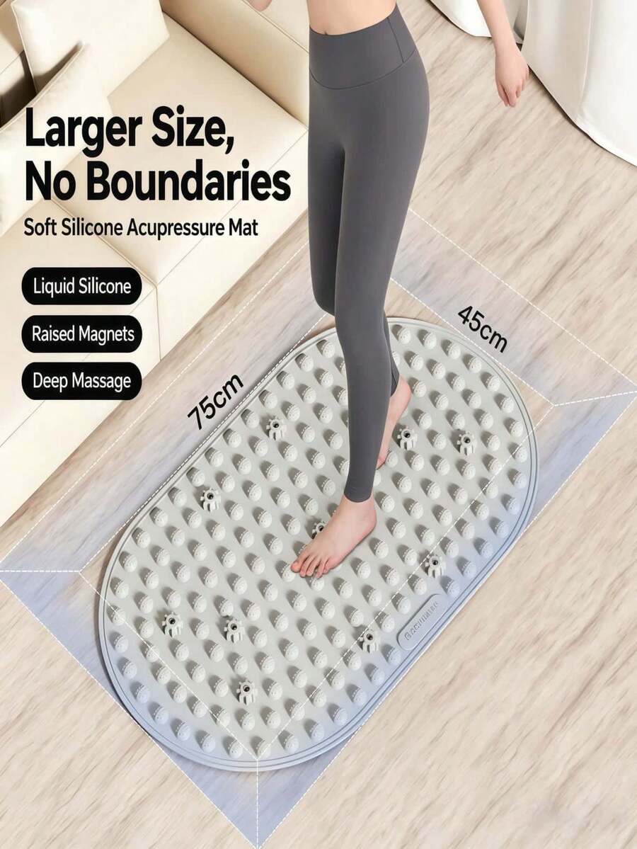 Soft Silicone Toe Foot Press Board, Plantar Stimulation Massage Foot Mat, Ultra‑Slow Jogging Foot Pad For Feet Relaxation(Style/Color Randomly Shipped) - Multicolor - View 1