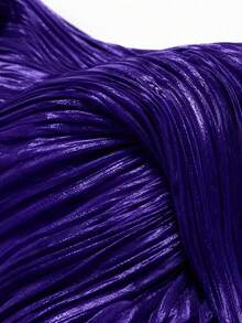 Smilprince Deep Purple Strapless Asymmetrical Ruched Mermaid Evening Gown, Autumn/Winter Vintage High-End Vibe Fall Wedding Party - Royal Blue - View 10