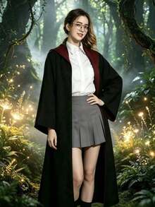 1PC Academy Style Wizard Headmaster Magic Robe Stage Performance Costume, Unisex, Suitable For Ball Party Wear, COSPLAY Role Play Outfit,Halloween - Multicolor - View 1