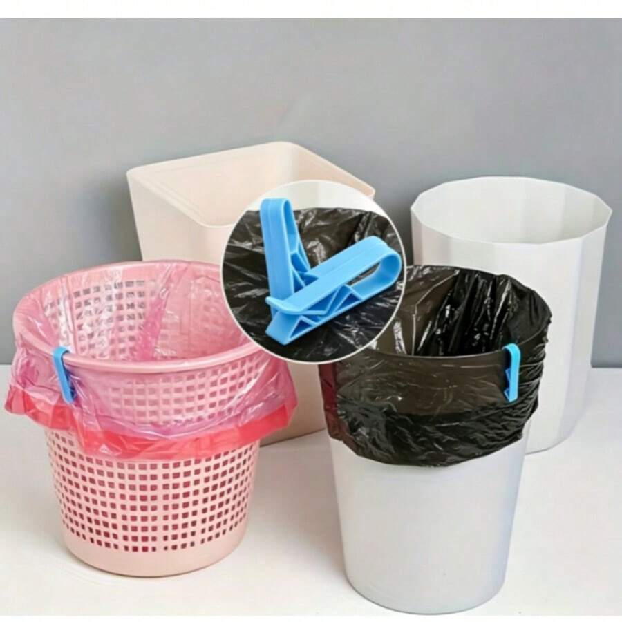 5pcs Trash Bag Fixing Clips, Trash Can Side Holder, Creative Anti-Slip Trash Bag Fixing Clips