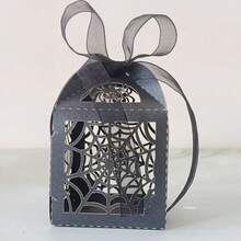 12pcs/Set Laser Cut Groom & Bride Candy Boxes, Hollow Castle Design, Wedding Favors, Small Gift Chocolate Boxes, Baptism Party Decorations - View 7