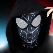 Disney Super Hero Spandex Cosplay Hood, Spider‑Themed Full Face Mask Head Cover, Elastic Fabric Helmet For Party Costume Dress‑Up - One Size Fits All - View 10