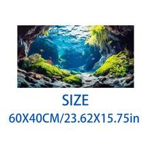 Aquarium Underwater Background, Fish Tank Sticker, Suitable For Freshwater/Saltwater Fish Tank, Shrimp, Aquarium Decoration Vinyl Mural, Removable Without Residue - A - View 49