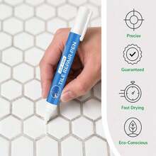 Jaysuing Liquid Tile Repair Pen, Waterproof Tile Grout Pen, Suitable For Floors And Walls, Tile Grout Colorant And Sealant, Used To Repair Cracked Or Damaged Tiles, DIY Repair For Shower, Bathroom, Kitchen, Stain-Resistant Formula - Multiple Styles - View 3