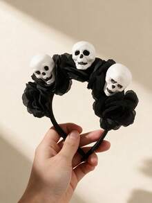 Black Headband Hair Accessory Halloween Festive Atmosphere Funny Tulle Hair Clip Headband - Multicolor - View 2