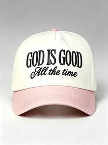 1pc Men Hat Letter 'GOD IS GOOD All The Time' Embroidered Hats For Men Adjustable Hat Perfect For Parties, Travel, And Outdoor Activities - Multicolor - View 12