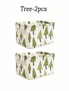 Christmas Mini Lingerie Storage Box, Linen Desktop Storage Basket, Cosmetic Storage Basket, Autumn/Winter Fabric Storage Box, High Practicality, Suitable For Year-End Stockpiling, Halloween Clothing And Socks - Multicolor - View 8