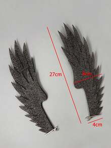1 Pair Women's Robin Bird Feather Angel Wing Headpiece Hair Clips, Anime Cosplay Photo Prop, Holiday Costume Accessory, Halloween Gift, Party Gathering - Multicolor - View 5