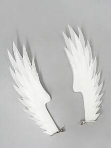 1 Pair Women's Robin Bird Feather Angel Wing Headpiece Hair Clips, Anime Cosplay Photo Prop, Holiday Costume Accessory, Halloween Gift, Party Gathering - Multicolor - View 9