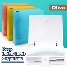 1 buah Binder Lembar Lepas dengan Kartu Pembatas, 50 Lembar per Buku, Tempat Kartu, Pengatur Kartu Indeks, Buku Catatan Lembar Lepas Cocok untuk Ruang Kelas, Kantor, Rumah - Satu ukuran cocok untuk semua. - View 9