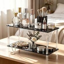 Étagère de rangement en acrylique pour bureau, organisateur à plusieurs niveaux pour livres & dossiers, support d'affichage de comptoir pour cosmétiques et parfums - Multicolore - Voir 6