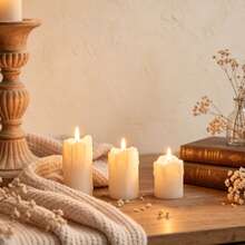 2pcs Cream White Tear-Shaped Simulated Electronic Candles, Battery Operated Smokeless LED Candle Lights, Romantic Candlelight Dinner, Christmas, Halloween Decoration Props - Off-white Dripping Candle - View 5