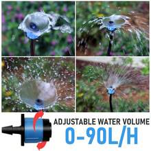 50pcs/100pcs Adjustable Flow Rate Drip Irrigation Sprinkler Heads, Micro Sprinkler Heads For Garden Potted Plants Automatic Watering - One Size - View 7