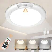 1/2PCS 7.48in Wireless Motion Sensor Ceiling Light, Rechargeable Battery Operated LED Light With Remote, 3000K-6000K 3CCT Dimmable Timer, Magnetic Mount For Closet, Hallway, Stairs, Kitchen, Garage - one-size - View 3